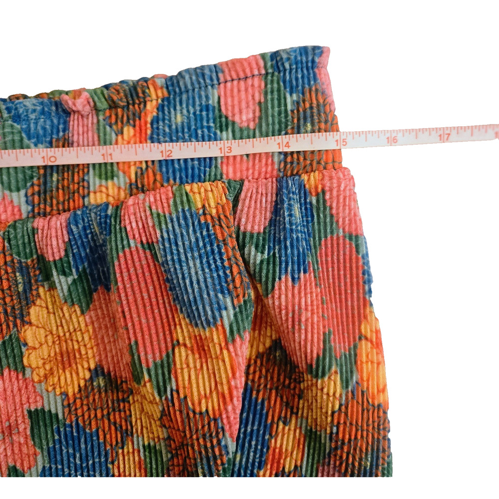 ZARA 2pc Multicolor Summer Floral Pleated Top & Pleated Pants size L - Picture 15 of 16
